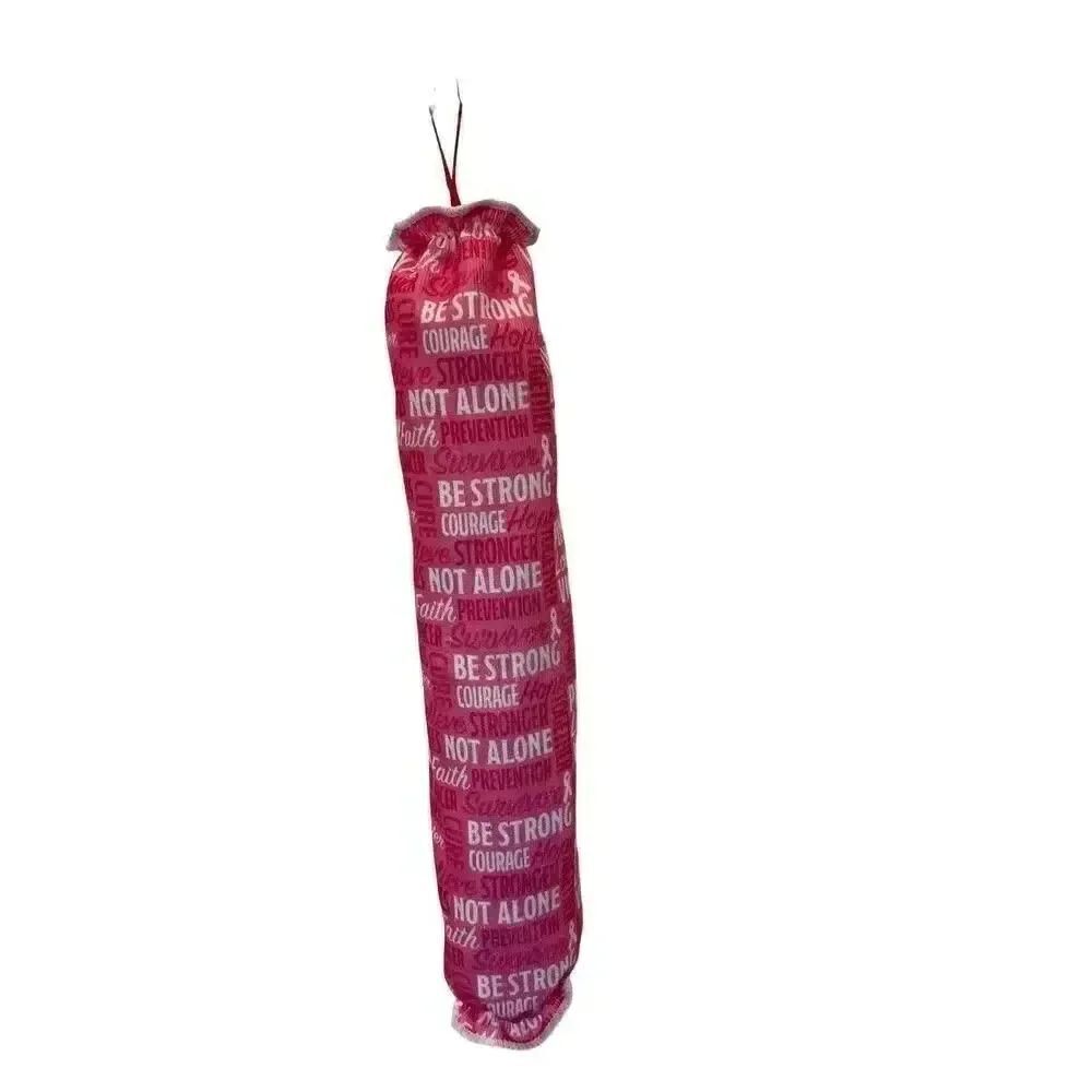 Handmade Plastic Bag Holder- Survivor, Courage, Hope, Prevention (Breast Cancer